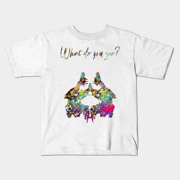 Rorschach inkblot test Kids T-Shirt by erzebeth